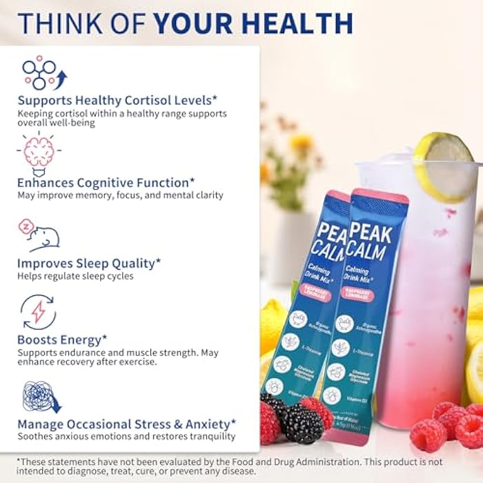 OLELON 40 Count Super Cortisol Calm Drink with Magnesium Glycinate, Ashwagandha, L-Theanine & Vitamin D3 |Magnesium glycinate Powder for Relaxation, Focus & Sleep Support | Raspberry Lemonade | No Sugar - Image 3