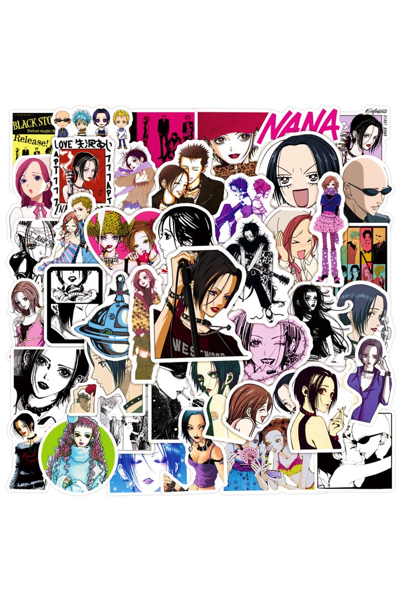 ٥٠ قطعة من ملصقات أنمي كاواي كوماتسو نانا، ملصقات رائعة للفتيات أوساكي نانا، ملصقات لوح التزلج، ملصقات سجل القصاصات