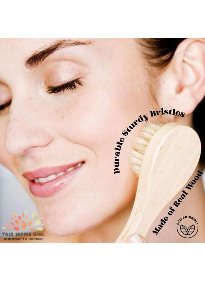 Boho Aromatic This Hippie Girl Facial Dry Brush, Dry Facial Brush, Facial Exfoliating Brush, Scrubber Natural Bristle for Face Massage, Face Circulation, Face Exfoliator, Facecare Tool  - Image 5