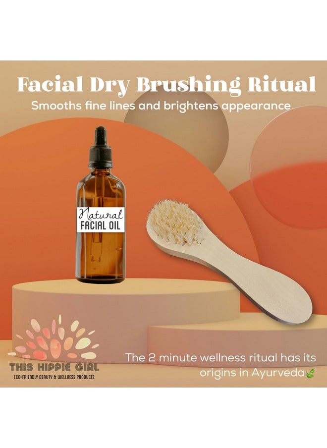 Boho Aromatic This Hippie Girl Facial Dry Brush, Dry Facial Brush, Facial Exfoliating Brush, Scrubber Natural Bristle for Face Massage, Face Circulation, Face Exfoliator, Facecare Tool  - Image 4