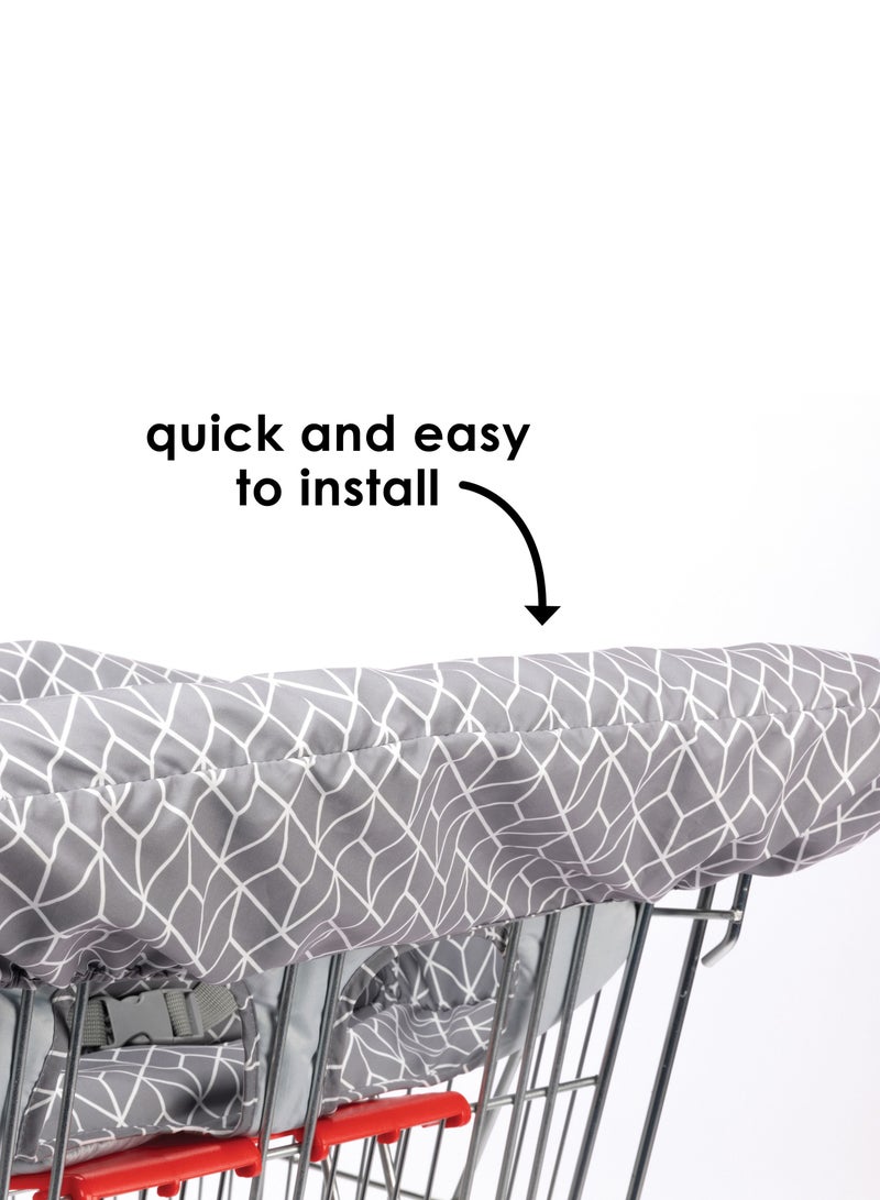Diono Cart Liner Shop n. Go - Shopping Cart And High Chair Cover For Infant - Toddler - Grey - Image 3