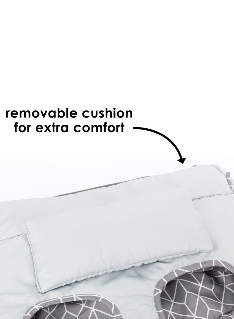 Diono Cart Liner Shop n. Go - Shopping Cart And High Chair Cover For Infant - Toddler - Grey - Image 2