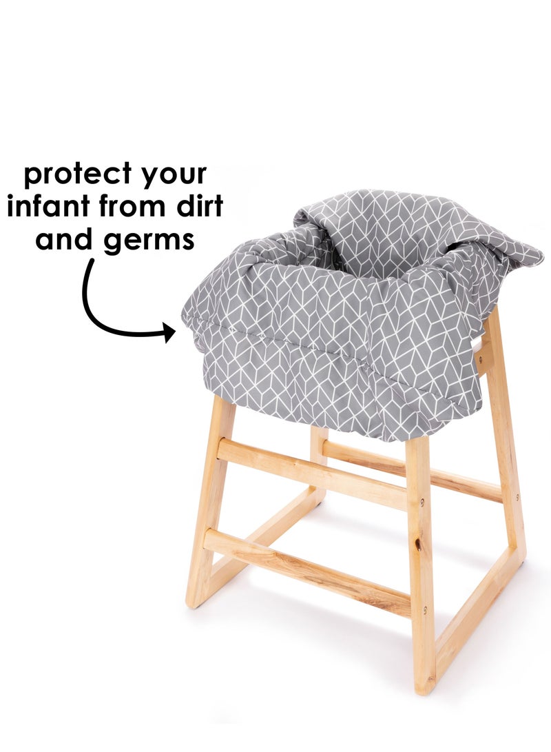 Diono Cart Liner Shop n. Go - Shopping Cart And High Chair Cover For Infant - Toddler - Grey - Image 5