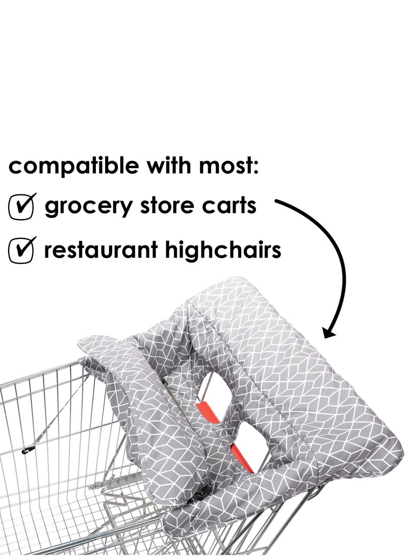 Diono Cart Liner Shop n. Go - Shopping Cart And High Chair Cover For Infant - Toddler - Grey - Image 4