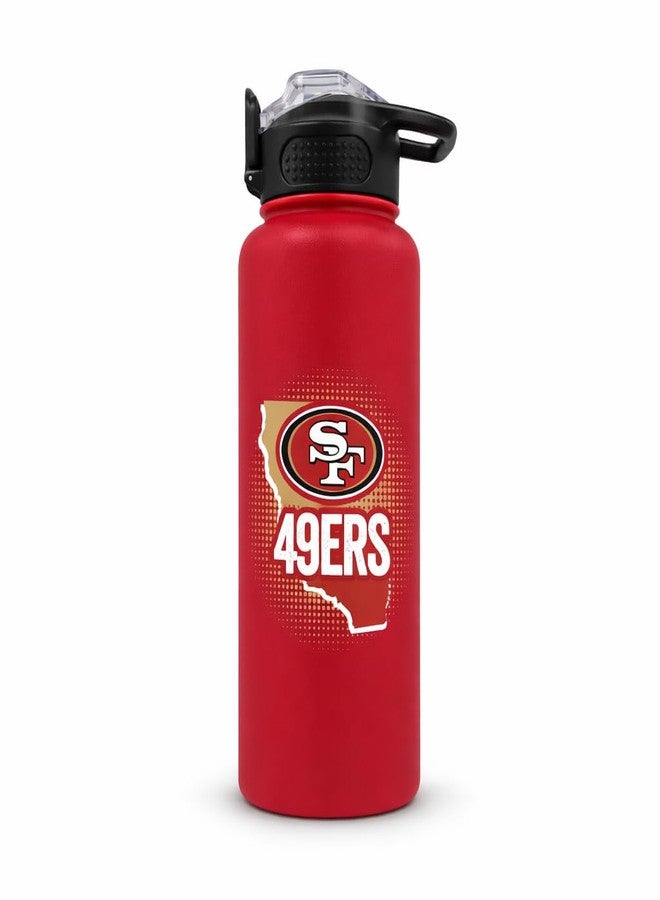 Proformance Home NFL San Francisco 49ers ProPress Gradient Home State 32oz Stainless Steel Water Bottle, Press Top Lid - Image 1