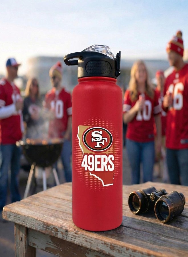 Proformance Home NFL San Francisco 49ers ProPress Gradient Home State 32oz Stainless Steel Water Bottle, Press Top Lid - Image 4