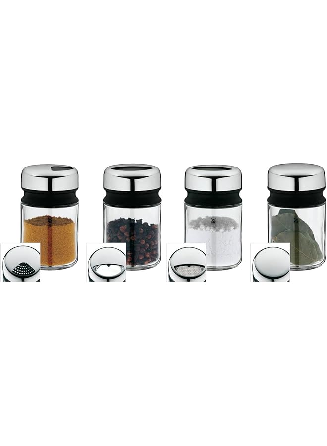 WMF Spice Shaker 4 Pc. Glass Spice Storage Sets. Airtight. Spice Jars. - Image 1
