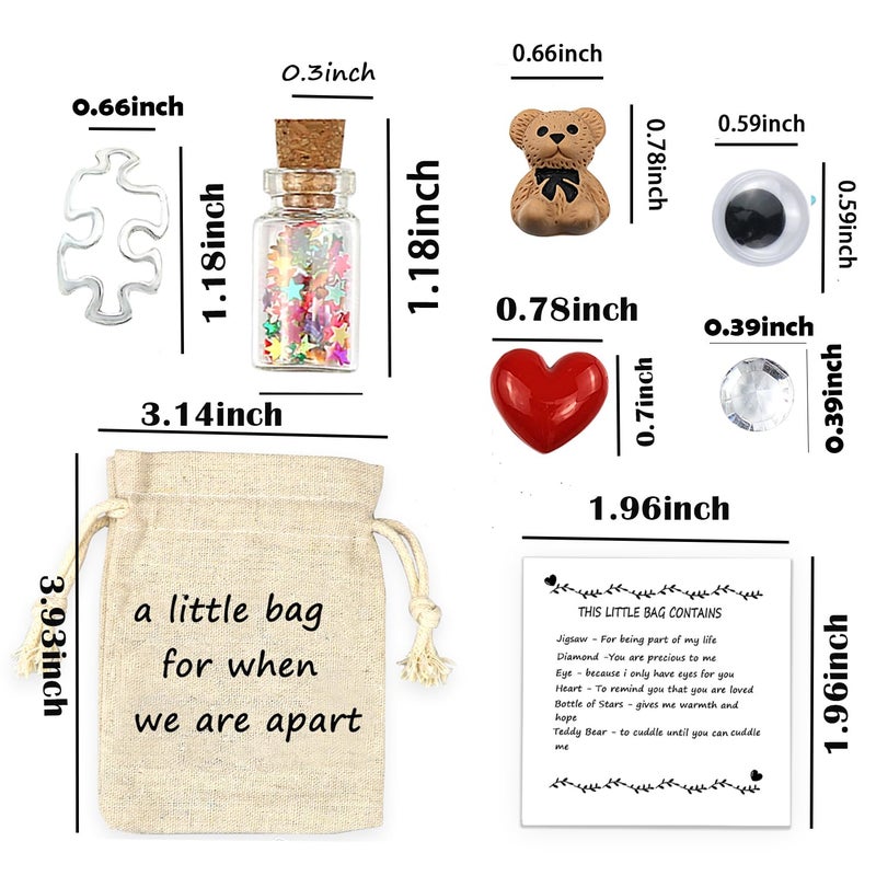 LUOKIFUR Long Distance Little Bag We are Apart Inspirational Gift Relationship Gifts for Lovers and Friends Boyfriend(We are Apart) - Image 3