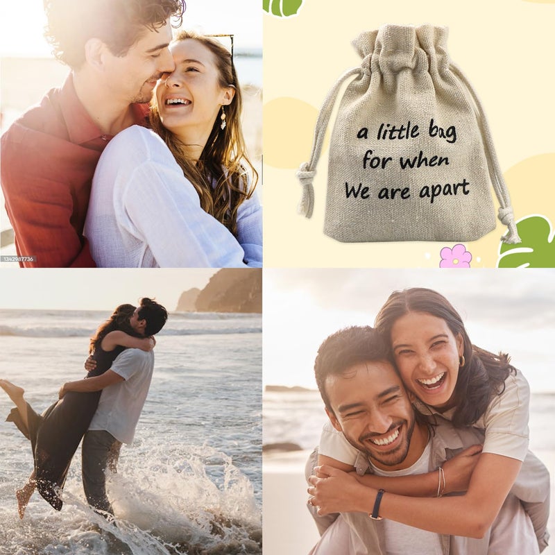 LUOKIFUR Long Distance Little Bag We are Apart Inspirational Gift Relationship Gifts for Lovers and Friends Boyfriend(We are Apart) - Image 2