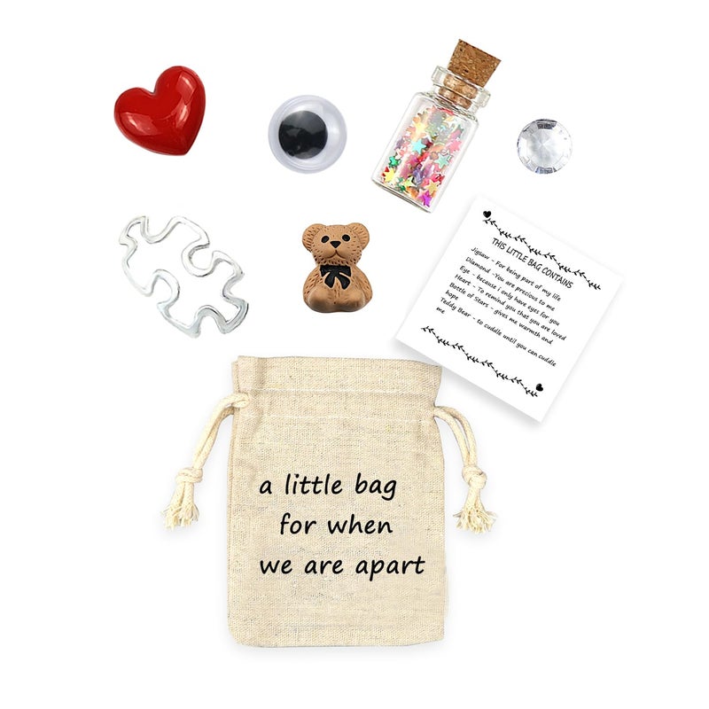 LUOKIFUR Long Distance Little Bag We are Apart Inspirational Gift Relationship Gifts for Lovers and Friends Boyfriend(We are Apart) - Image 1