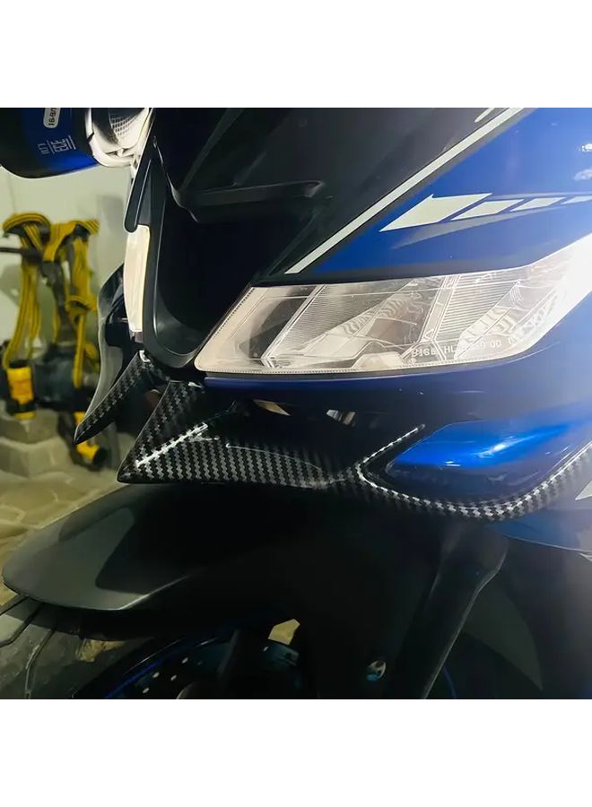 Carbon Fiber Color Motorcycle Front Wing Spoiler Aerodynamic Airfoil Winglet Lower Protection Guard - Image 3