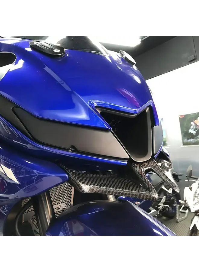 Carbon Fiber Color Motorcycle Front Wing Spoiler Aerodynamic Airfoil Winglet Lower Protection Guard - Image 2