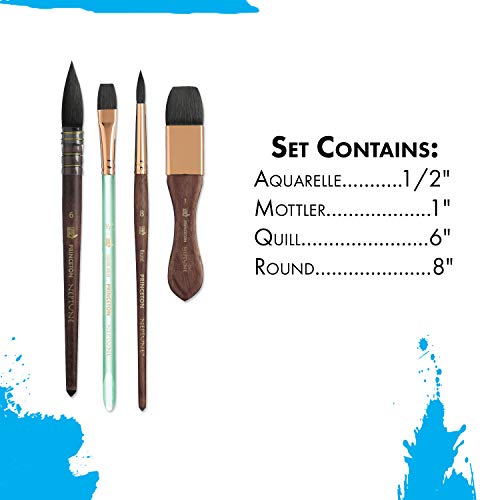 Princeton Neptune Watercolor Brush Set, Synthetic, 4 Piece, 1 Count - Image 3