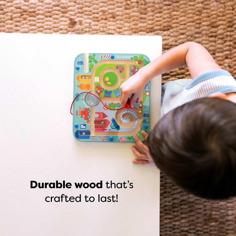 HABA Busy Board for Toddlers 2-4: Town Magnetic Maze Puzzle Game - Toddler Travel Toys for Preschoolers - Image 5