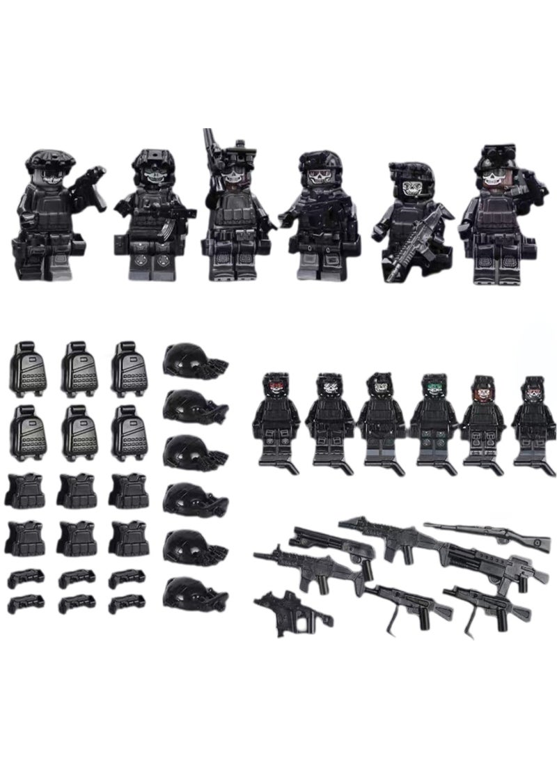 Children's Toys Dark Commando Character Model Small Particle Building Blocks Toy Ornaments (6 Pieces)  - Image 1