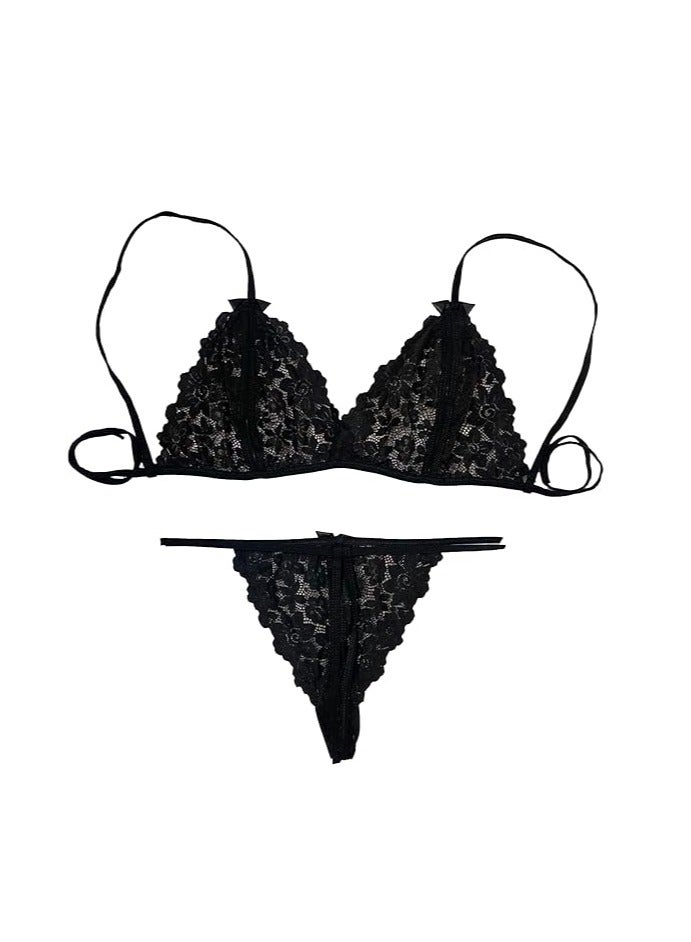 Accessorize Kingdom Accessorize Kingdom Women's Satin Robe and Lace Lingerie Set Combo  - Image 4