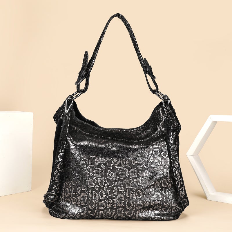 Westal New Color Genuine Leather Women'S Handbag Top Layer Cowhide Snake Shoulder Bag Evening Tote Bag - Image 1