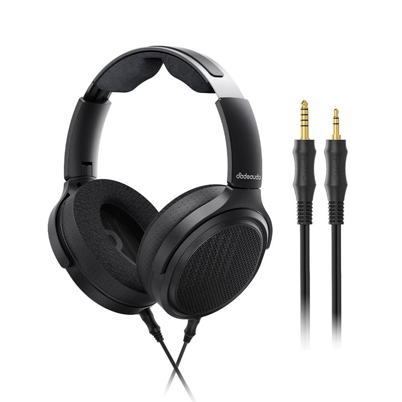 FiiO JT7 Over-Ear Planar Magnetic Headphones, 95x86mm Planar Driver, 3Âµm Ultra-Thin Diaphragm, Foldable Lightweight Design, Detachable 4.4mm/3.5mm Cable for Audiophiles (Black) - Image 1