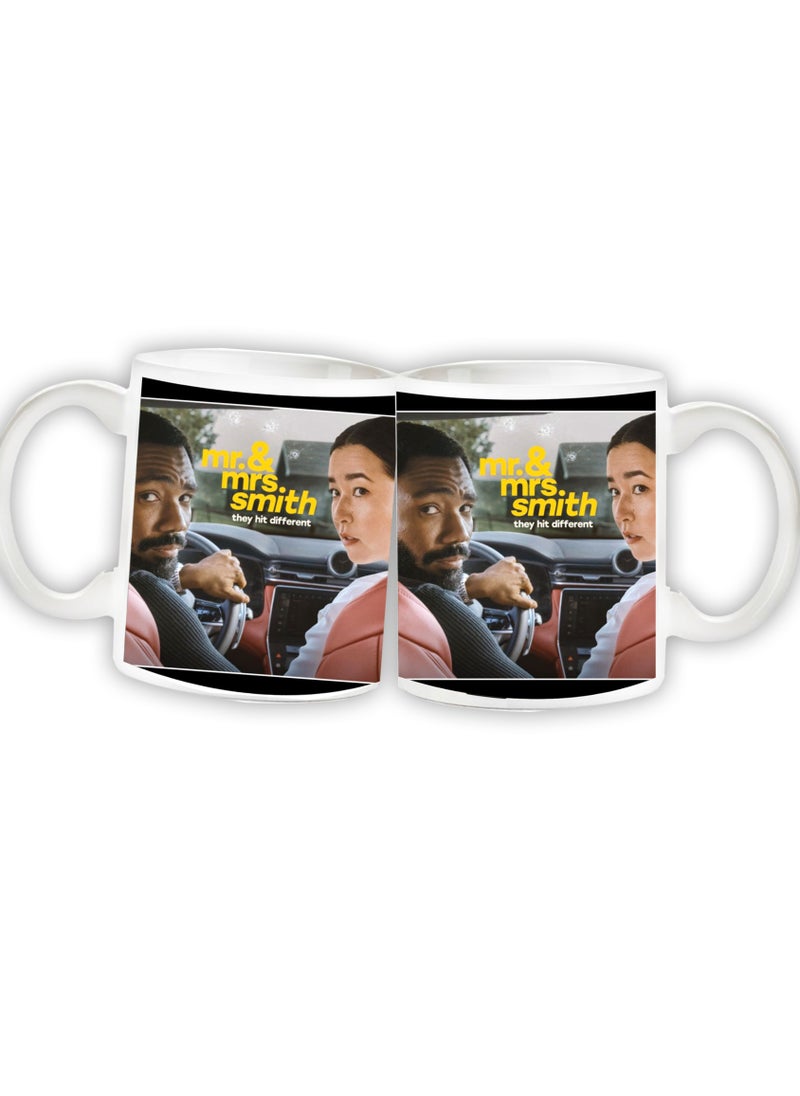 Story Of Candle Ceramic mug with the “Mr Mrs Smith” design printed in white  - Image 3