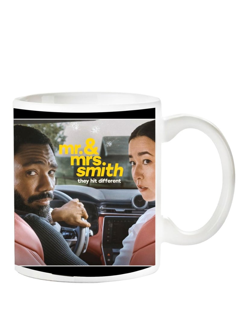 Story Of Candle Ceramic mug with the “Mr Mrs Smith” design printed in white  - Image 1