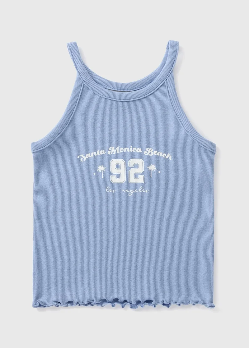 Matalan Girls Blue Santa Monica Vest Top