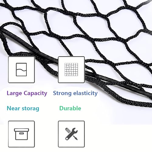 Leezhen Car Rear Cargo Net, Adjustable Elastic Storage Organizer Net, Trunk Cargo Storage Net Compatible with 2018 2019 2020 2021 2022 2023 2024 2025 Impreza and Crosstrek - Image 3
