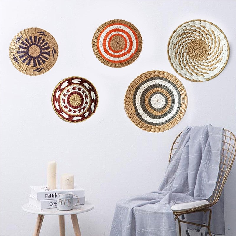Straw Wall Decoration Background Wall Decoration Ethnic Style Moroccan Style Sofa Bedside Wall Hanging - Image 3