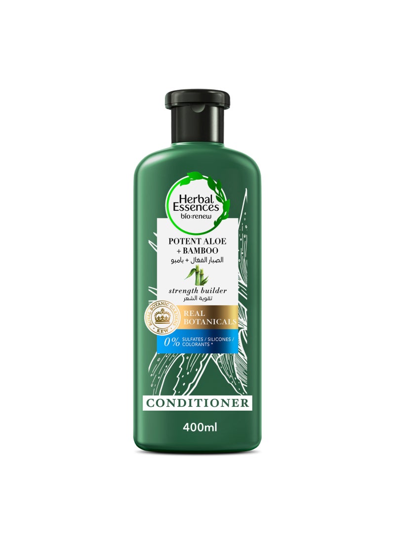 Herbal Essences Sulfate Free Potent Aloe Vera + Bamboo Natural Conditioner For Dry Hair 400ml - Image 1
