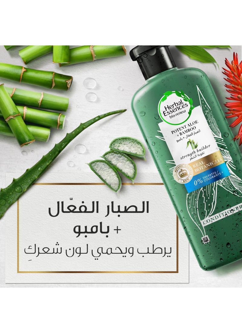 Herbal Essences Sulfate Free Potent Aloe Vera + Bamboo Natural Conditioner For Dry Hair 400ml - Image 2