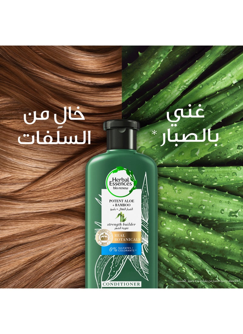 Herbal Essences Sulfate Free Potent Aloe Vera + Bamboo Natural Conditioner For Dry Hair 400ml - Image 4