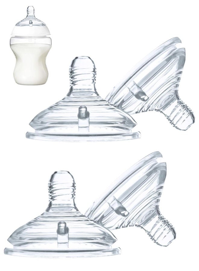 4-Count Silicone Bottle Nipples for  Anti-Colic Bottles & Advanced Anti-, Anti-Colic Valve, Medium Flow, 3m+ - Image 1