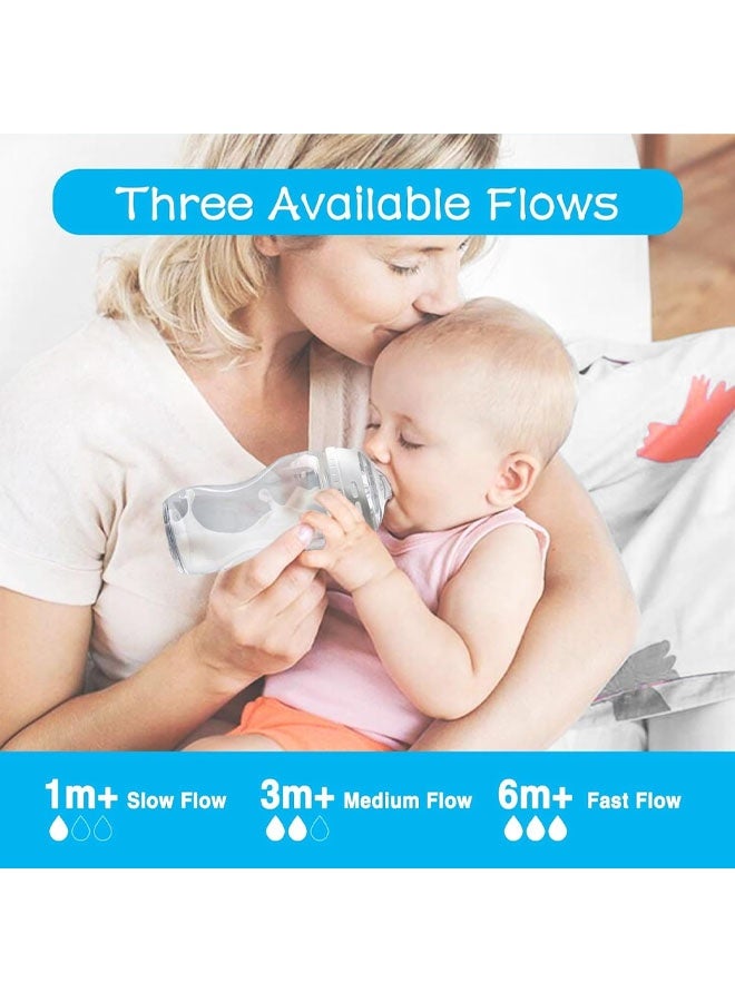 4-Count Silicone Bottle Nipples for  Anti-Colic Bottles & Advanced Anti-, Anti-Colic Valve, Medium Flow, 3m+ - Image 3