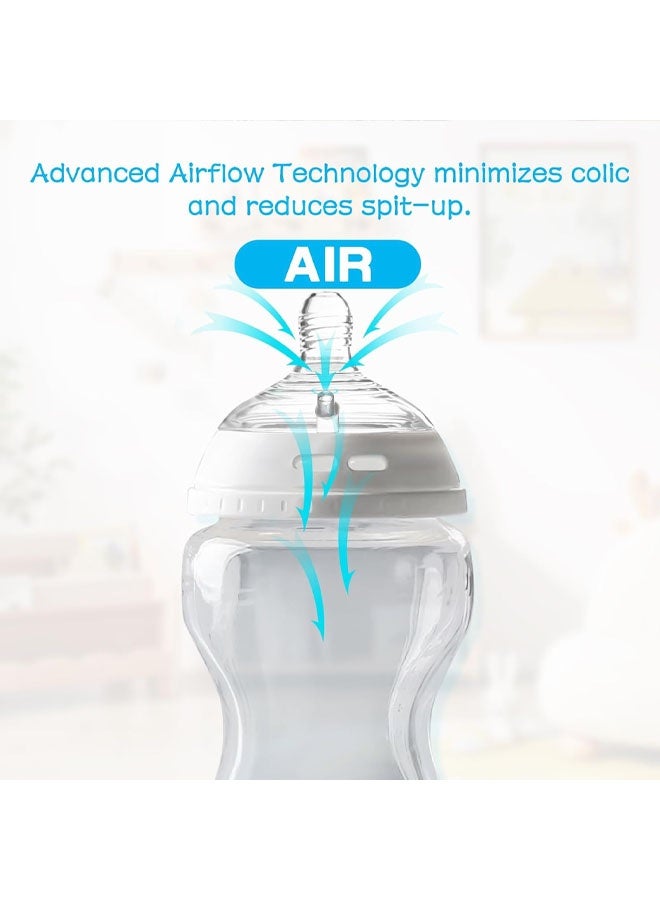 4-Count Silicone Bottle Nipples for  Anti-Colic Bottles & Advanced Anti-, Anti-Colic Valve, Medium Flow, 3m+ - Image 4