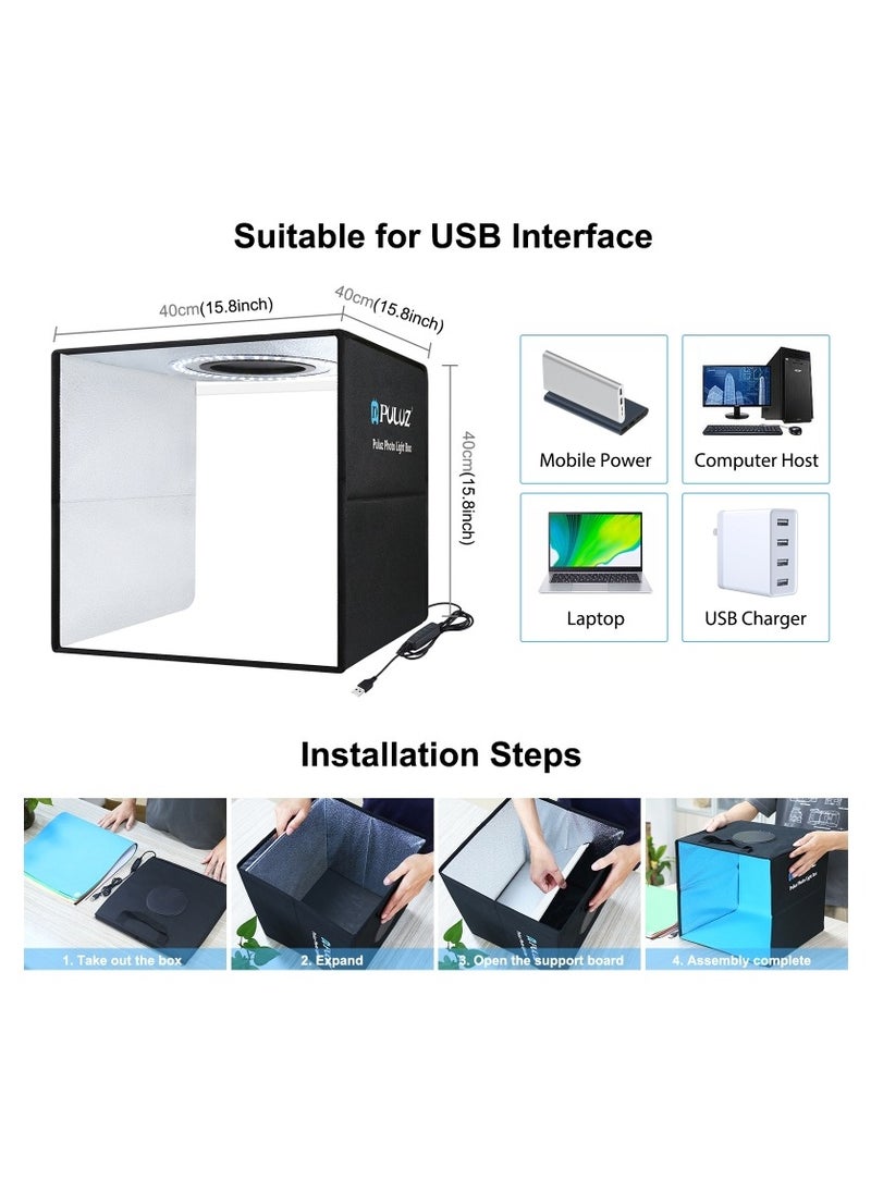 PULUZ Folding Portable 40cm Photo Lighting Studio Shooting Tent Box  - Image 2