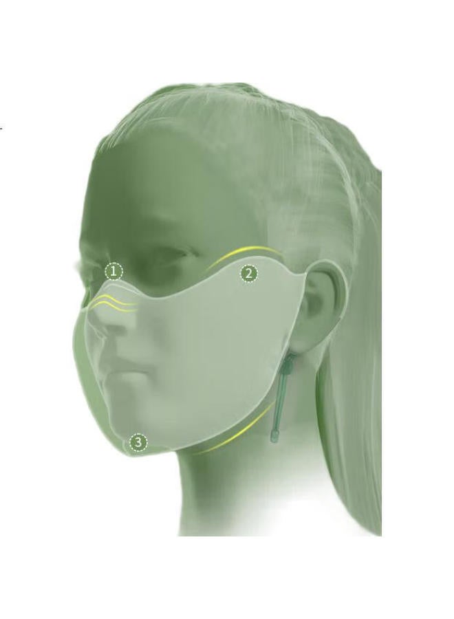 Beneunder 3D Sun Protection Face Mask For Women, Ice Silk Uv-Resistant Frost Powder Al39024 - Image 2