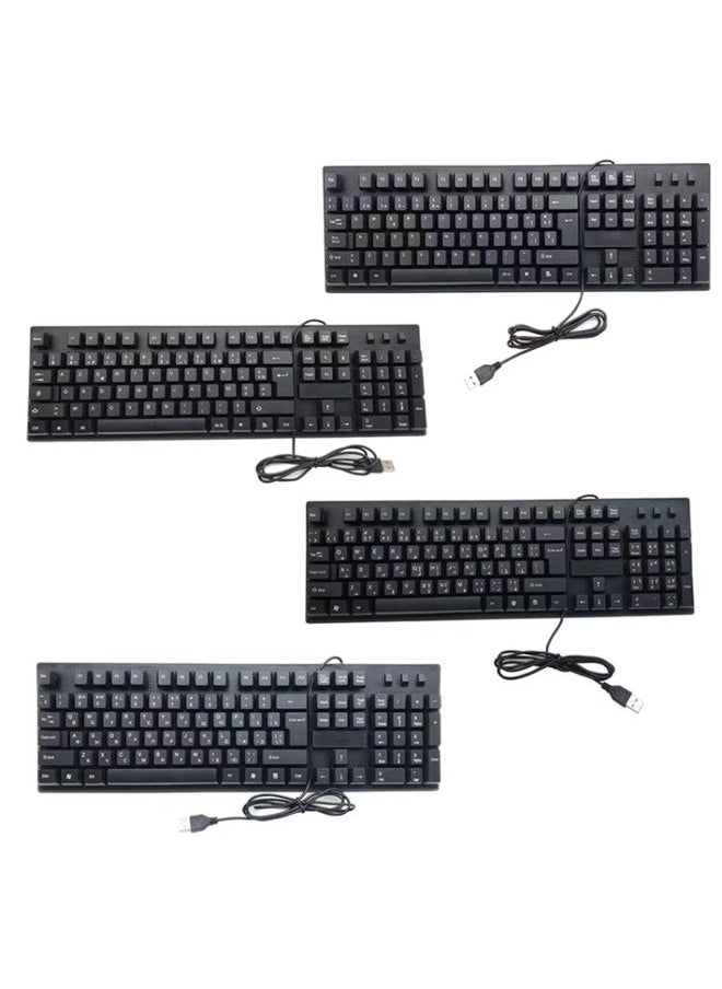 BURAQ 108 Keys Computer USB Wired Keyboard, Cable Length: 1.5m(Arabic Single)  - Image 2