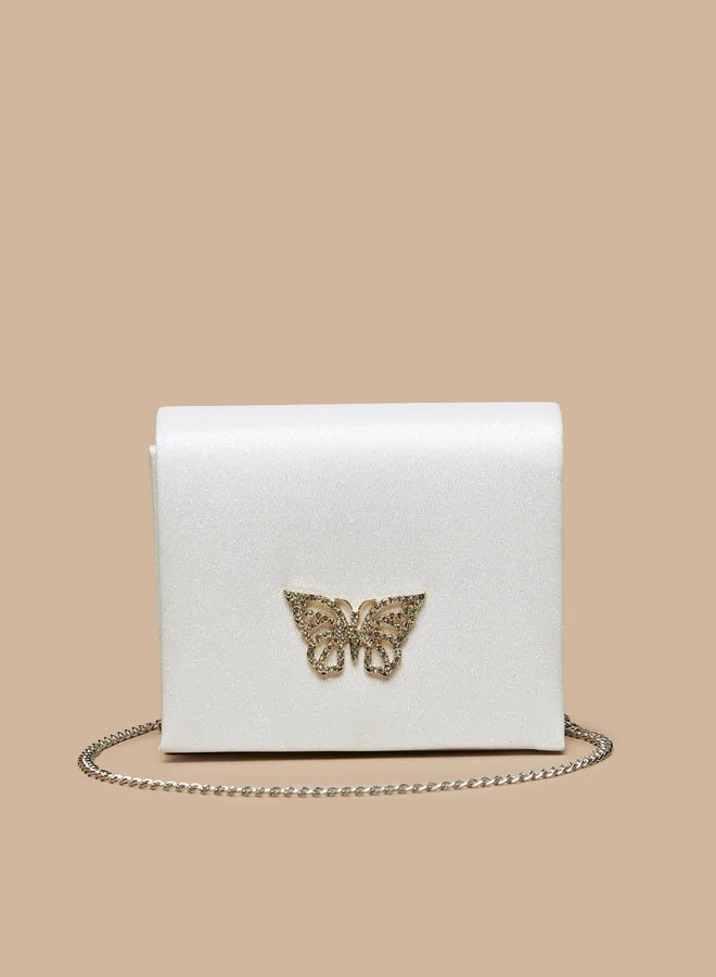 Flora Bella By Shoexpress Girls Butterfly Embellished Accent Crossbody Bag