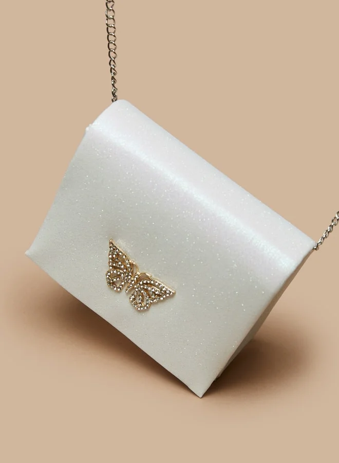 Flora Bella By Shoexpress Girls Butterfly Embellished Accent Crossbody Bag