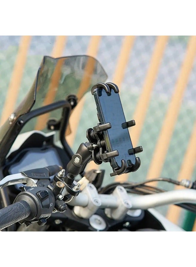 Motorcycle Phone Holder Shock Absorber,4.7-7.1 inch Mobile Phone Shockproof Holder Module Adjustable at Any Angle for Motorcycle Scooter ATV bike Cell Phone Bracket  - Image 2