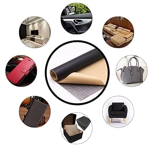 BADHI ENTERPRISE BADHI ENTERPRISE Black Self-Adhesive Genuine Leather Repair Patch - 32 x 60cm Durable Leather Sheet for Sofa, Couch, Furniture, Car Seats, and Jackets - Waterproof DIY Upholstery Repair Tape (5)  - Image 3
