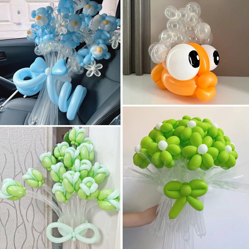 HYKJNBW 100Pcs Clear 260 Balloons, Long Balloon for Tying Balloon Arch, Long Skinny Clear Balloons for Twisting Ballons Animal balloons Birthday Party Wedding Festival Decorations - Image 5