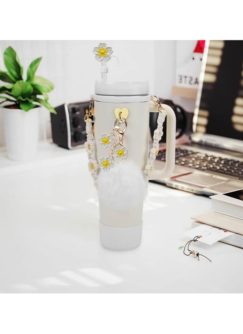 Best Choice Products - Stanley Cup Accessories Set,Water Bottle Handle Strap, Silicone Stanley Cup Boot, Stanley Charms for Stanley Cup 40oz Tumbler - Image 1