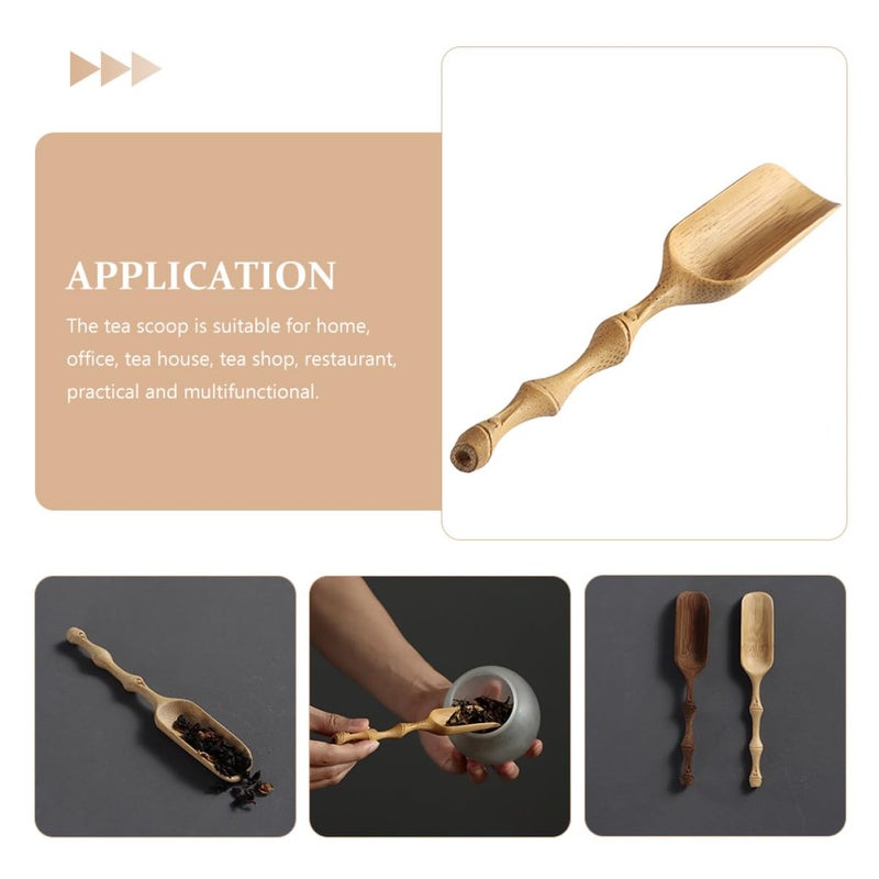 Light Yellow Hand Carved Tea Scoop For Loose Leaf Tea Simple Design Easy To Clean - Image 4