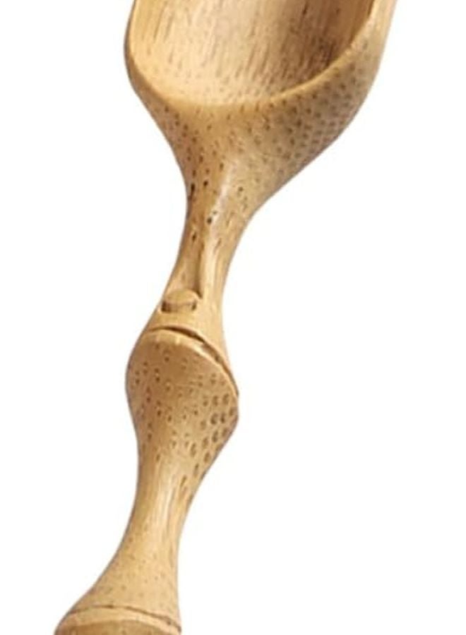 Light Yellow Hand Carved Tea Scoop For Loose Leaf Tea Simple Design Easy To Clean - Image 1