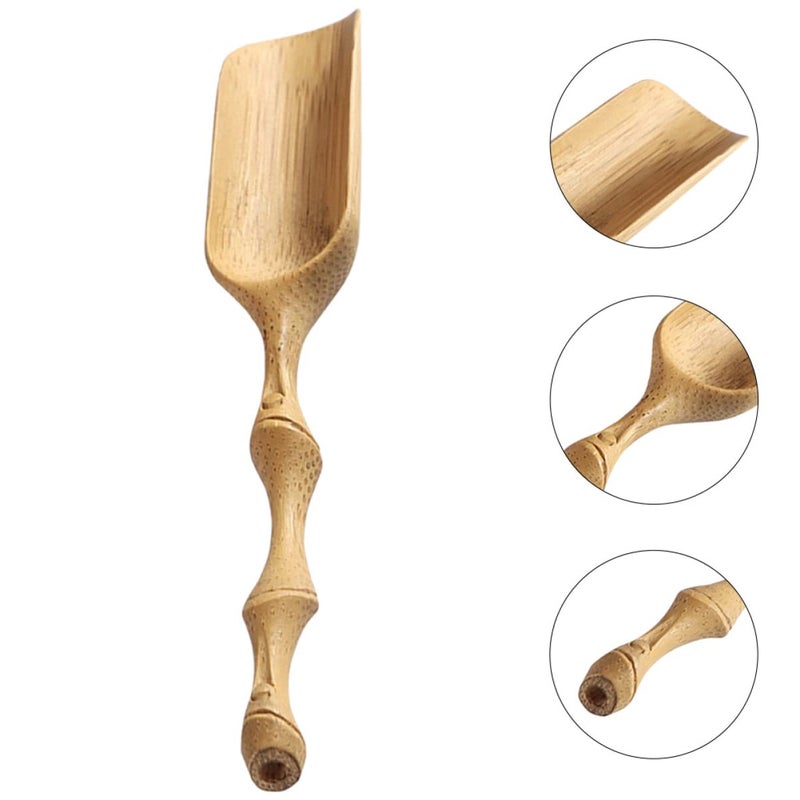 Light Yellow Hand Carved Tea Scoop For Loose Leaf Tea Simple Design Easy To Clean - Image 5