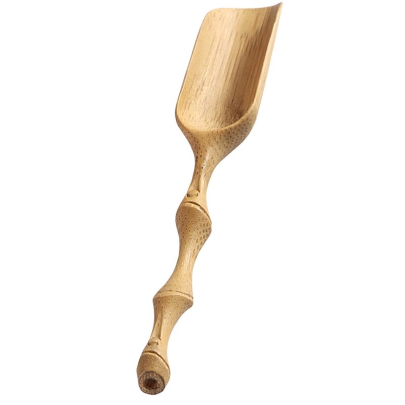 Light Yellow Hand Carved Tea Scoop For Loose Leaf Tea Simple Design Easy To Clean - Image 2