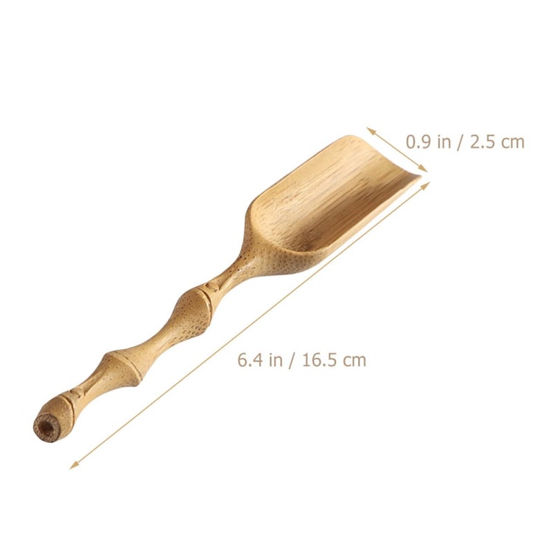 Light Yellow Hand Carved Tea Scoop For Loose Leaf Tea Simple Design Easy To Clean - Image 3