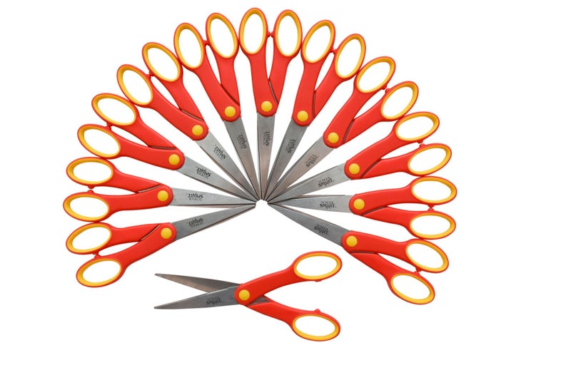 School Smart Pointed Tip Student Scissors 614 Inches Pack of 12
