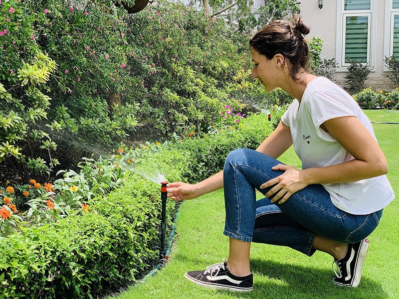 Eden 98063 Multi-Adjustable Flex Design Above Ground Irrigation Garden Sprinkler System, Sprinkler & Hose, DIY Plant Watering Set - Image 4