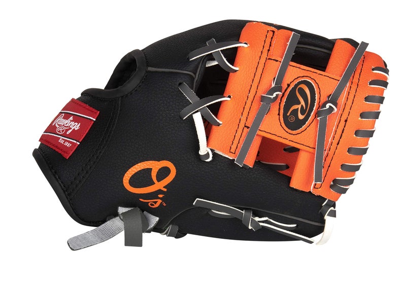 Rawlings MLB Team Logo Youth Glove Series, Baltimore Orioles, 10" - Image 1